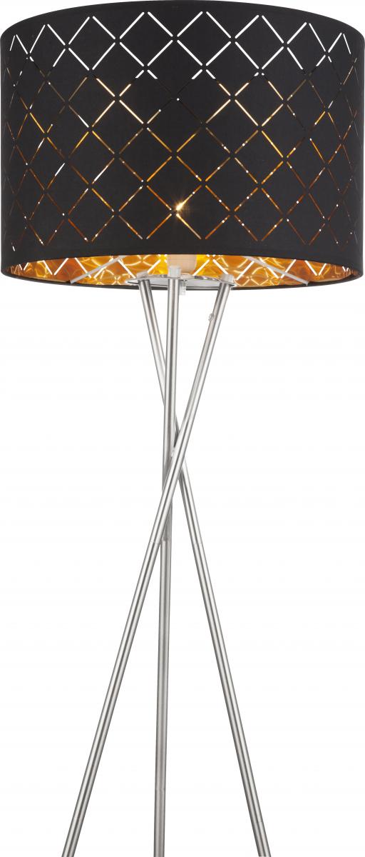 Globo Lighting - CLARKE - Stehleuchte Metall Nickel matt, 1x E27