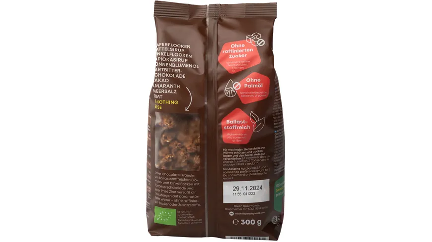 Wholey Bio Choc Sea Salt Granola 300 g