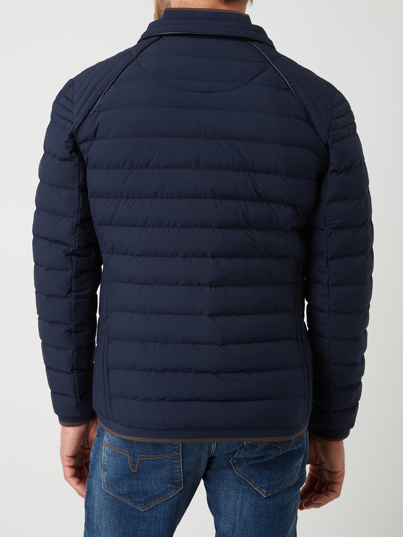 Steppjacke mit Stehkragen Modell 'MOL' in marineblau