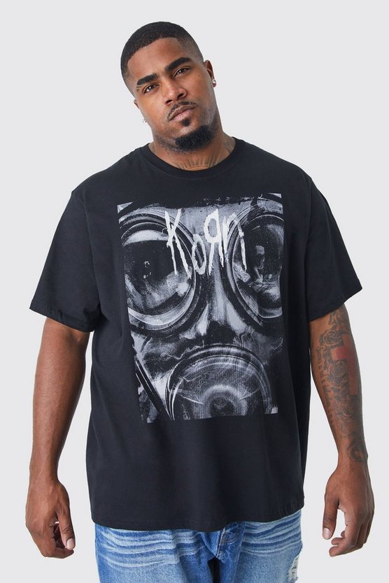 Plus T-Shirt mit lizenziertem Korn Print