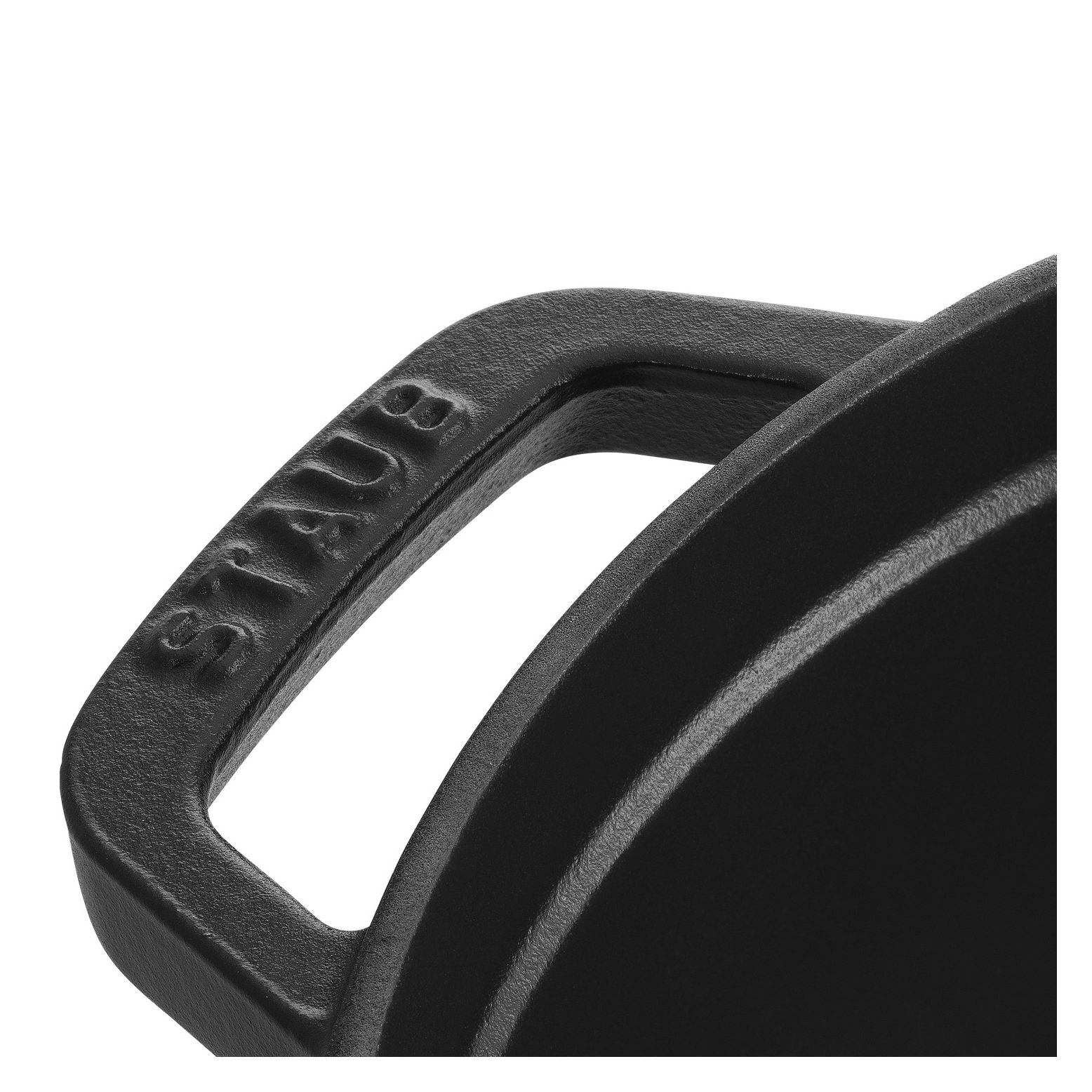 Cocotte 14 cm, rund, Schwarz, Gusseisen