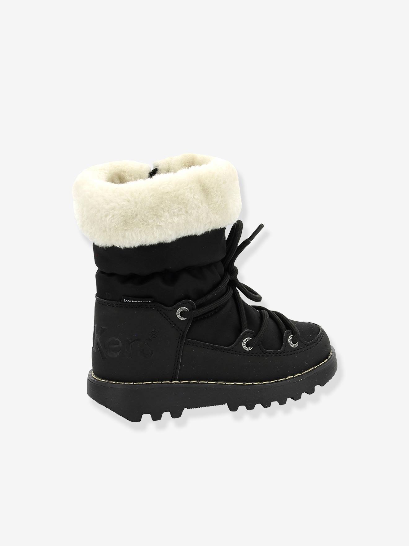 Bottes de neige fourrées enfant Kickneosnow KICKERS® noir
