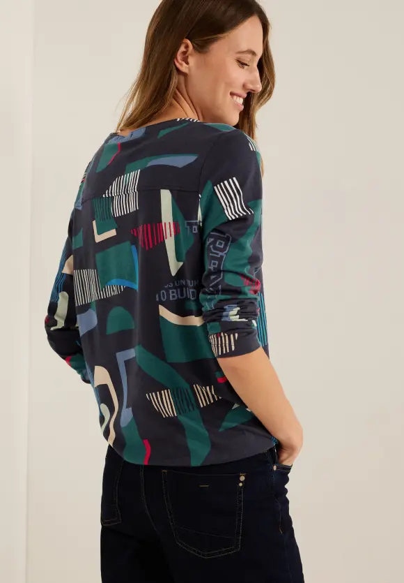 CECIL Langarmshirt mit Grafikprint