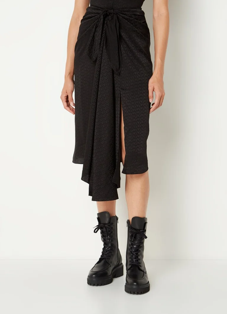 Gonna midi in seta Janais di Zadig&Voltaire, con orlo asimmetrico e stampa.