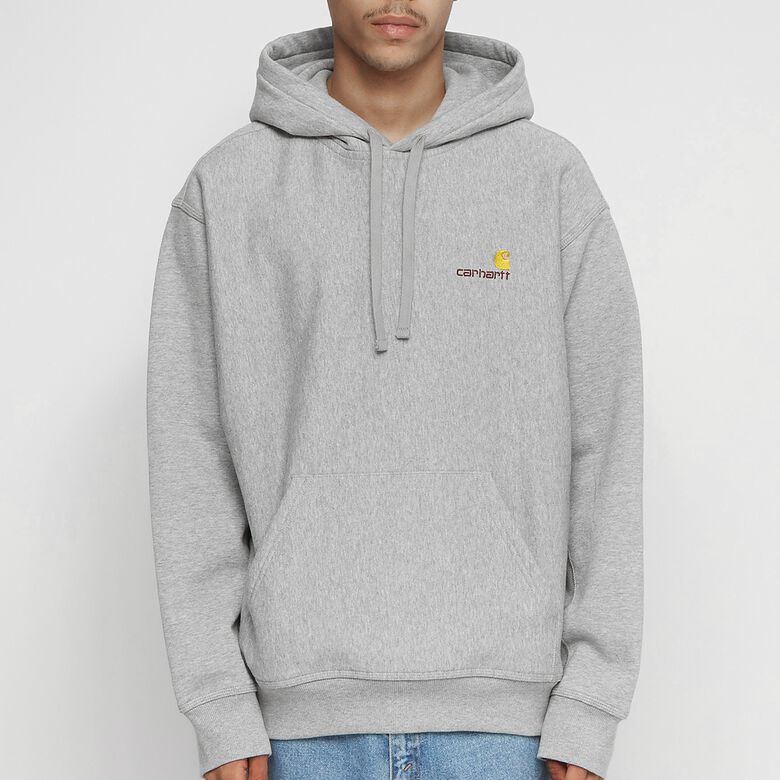Carhartt WIP Hooded American Script Sweatshirt grey heather