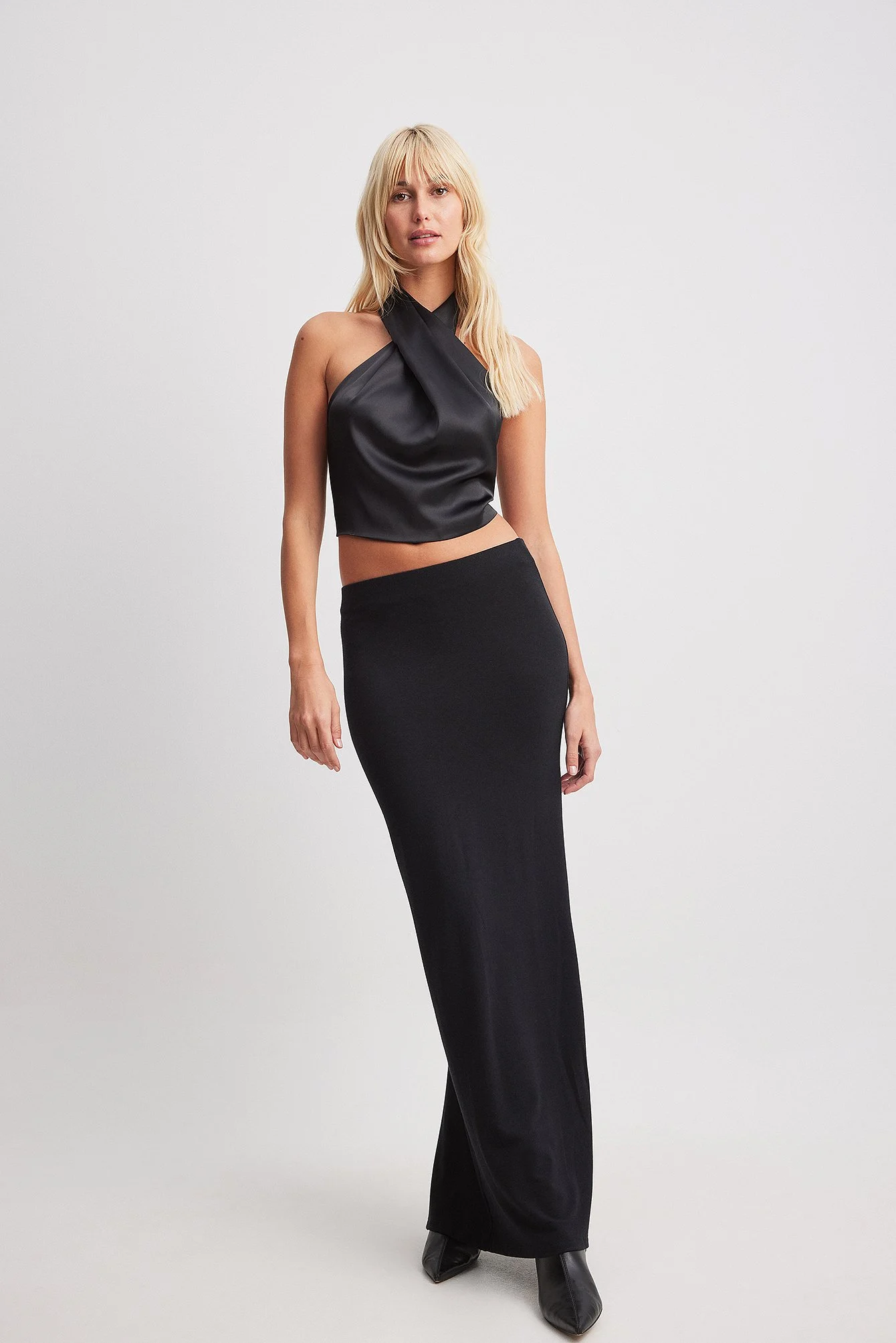 Recyceltes Satin-Oberteil mit Twist vorne