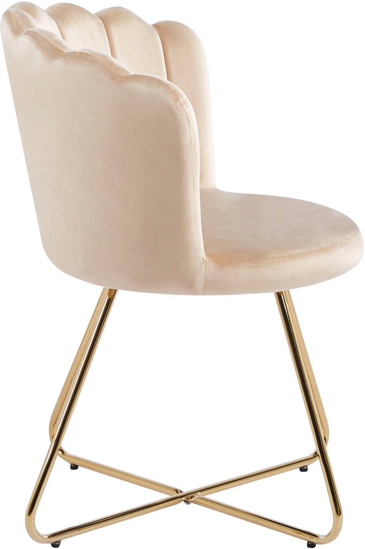 SalesFever Polsterstuhl (Set, 2 St), Muschel-Design