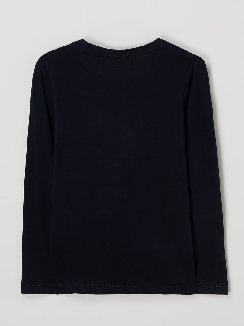 Longsleeve aus Baumwolle in marineblau