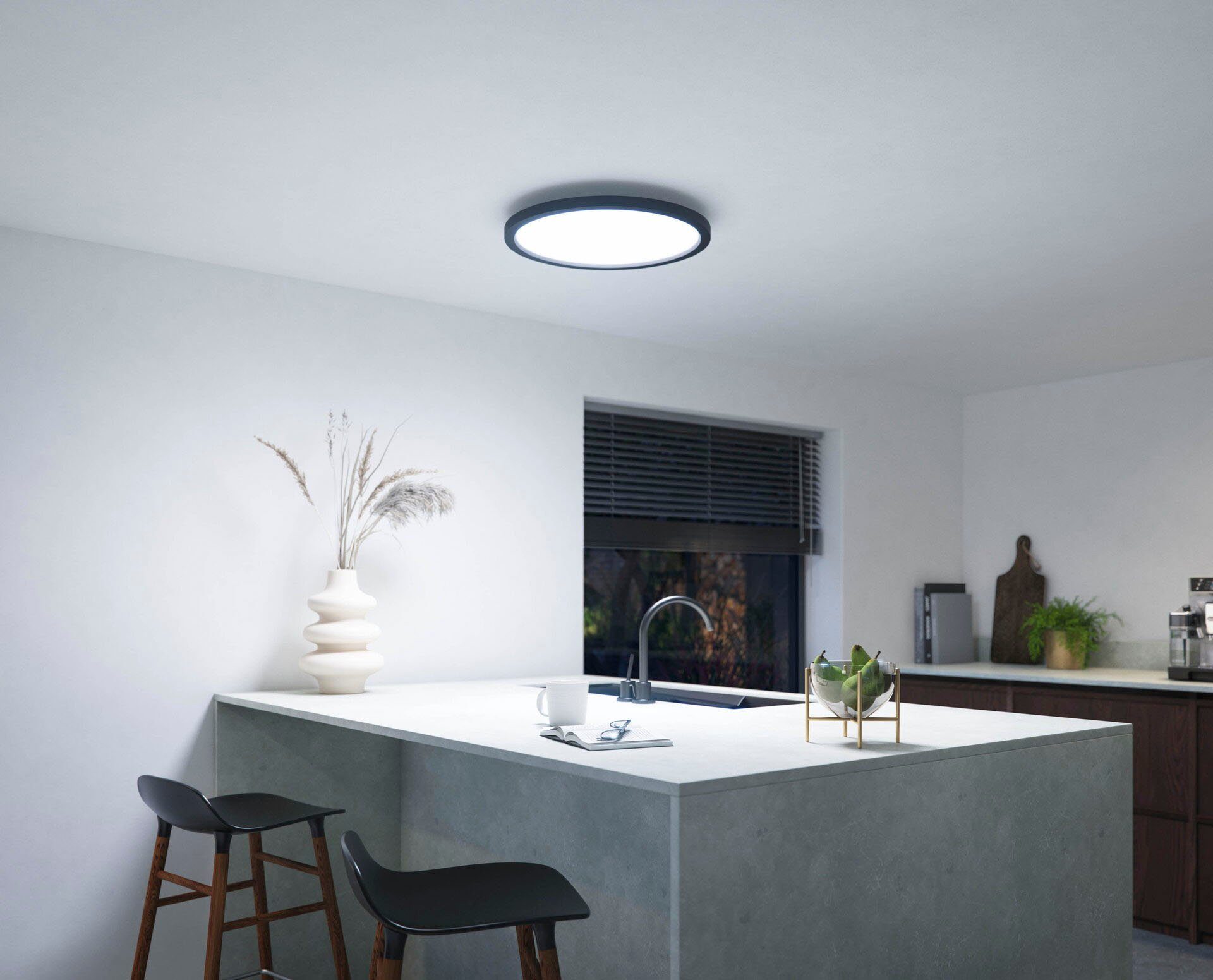 Philips Hue LED Deckenleuchte Aurelle, Bluetooth, Dimmfunktion, LED fest integriert, warmweiß - kaltweiß, mit Dimmschalter