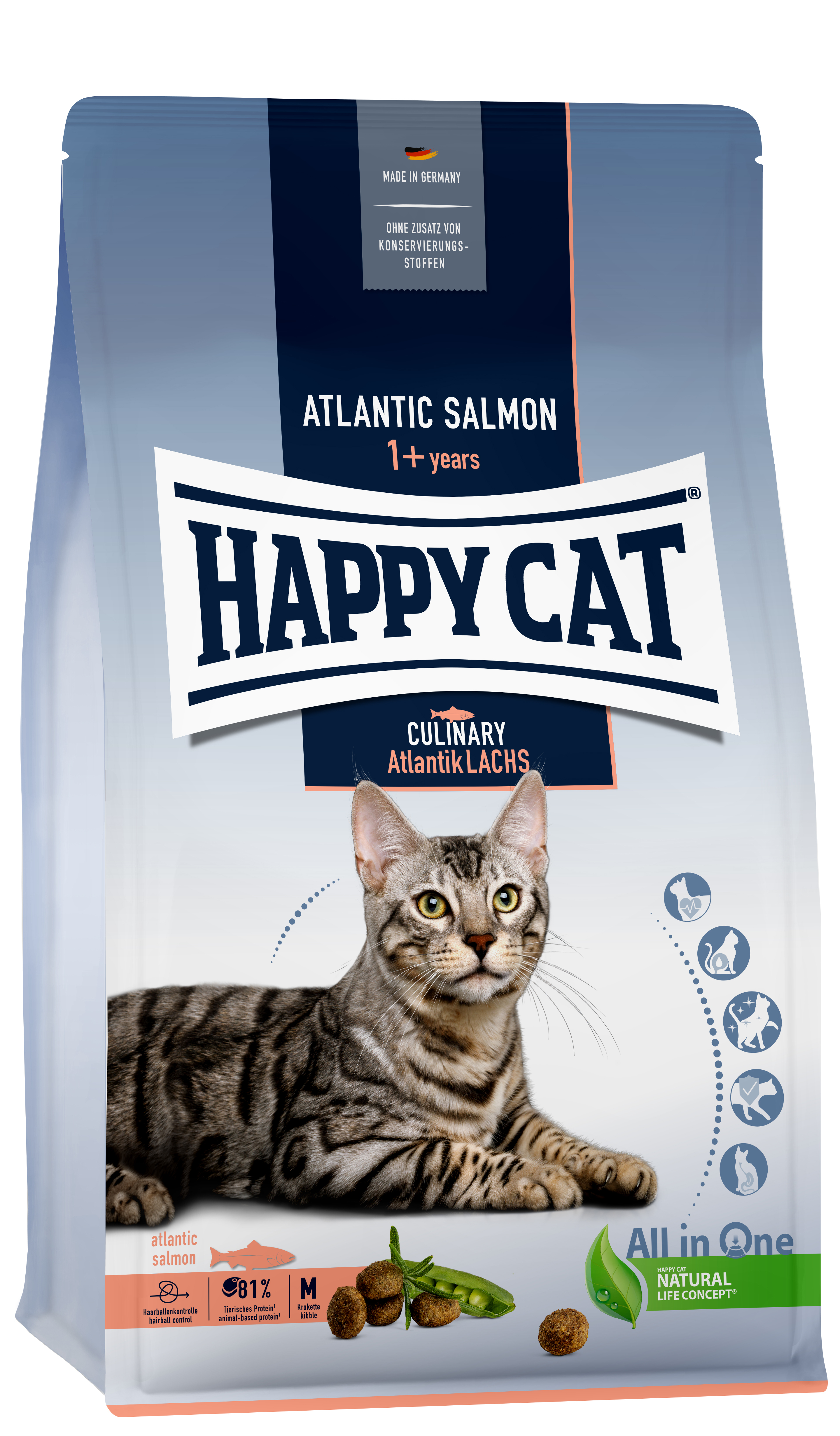 HAPPY CAT Trockenfutter HAPPY CAT Culinary Adult Atlantik Lachs 4 kg