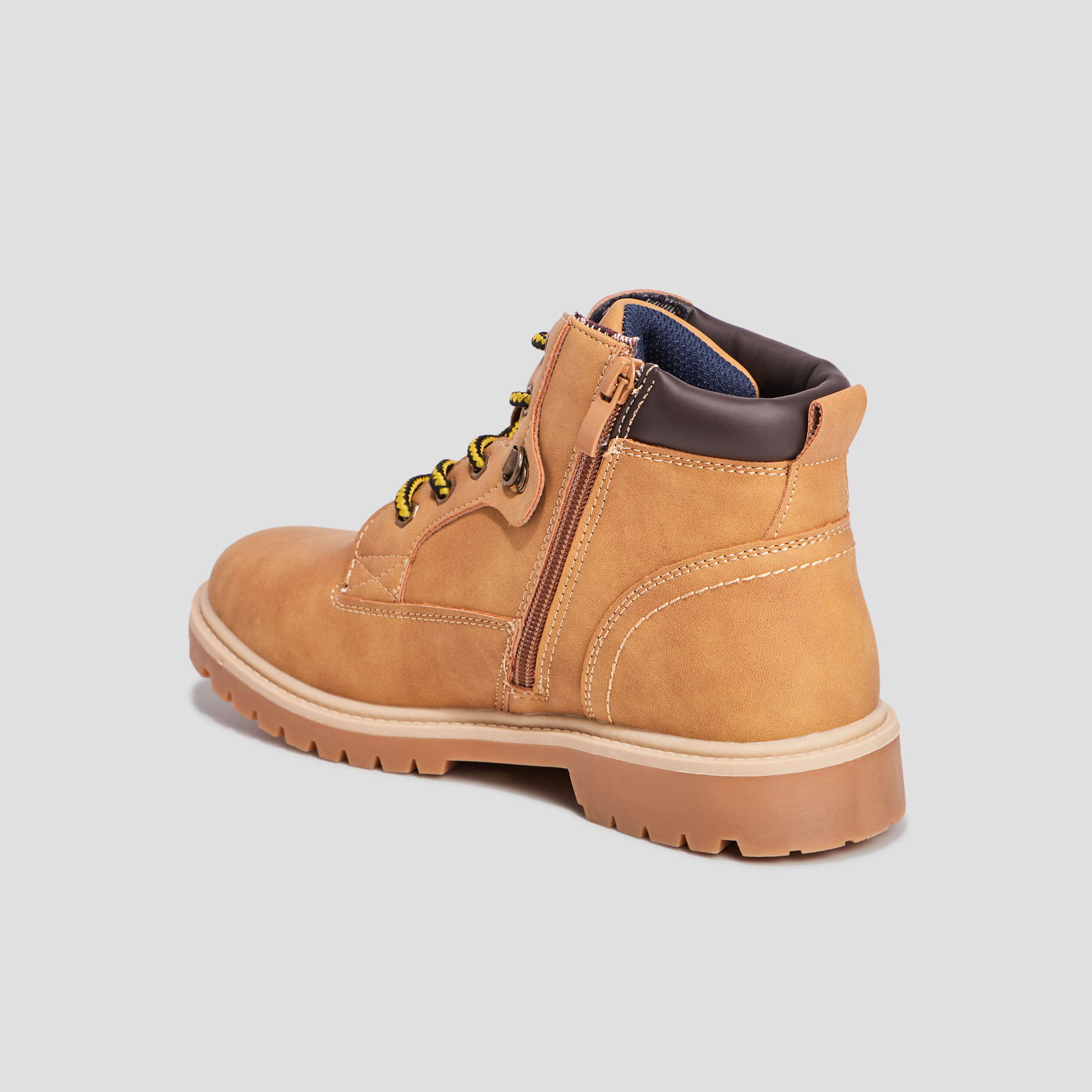 Bottines zippées camel garçon | La Halle
