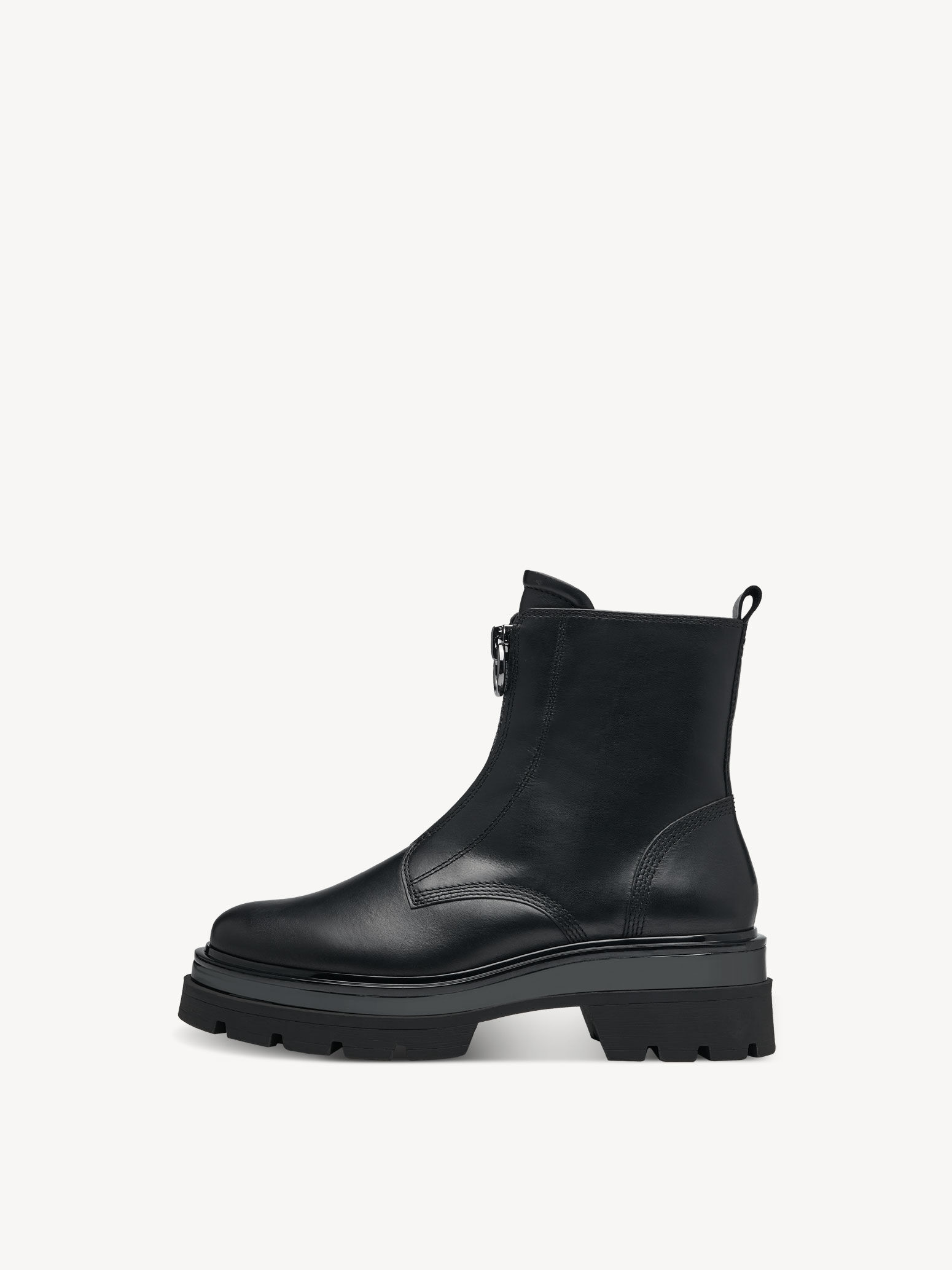 Bottine en cuir - noir