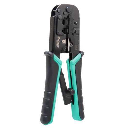 Viwanda Pro'sKit Crimpzange für Modularstecker 4P/6P/8P - Typ RJ-10, RJ-11/12/14, RJ-45