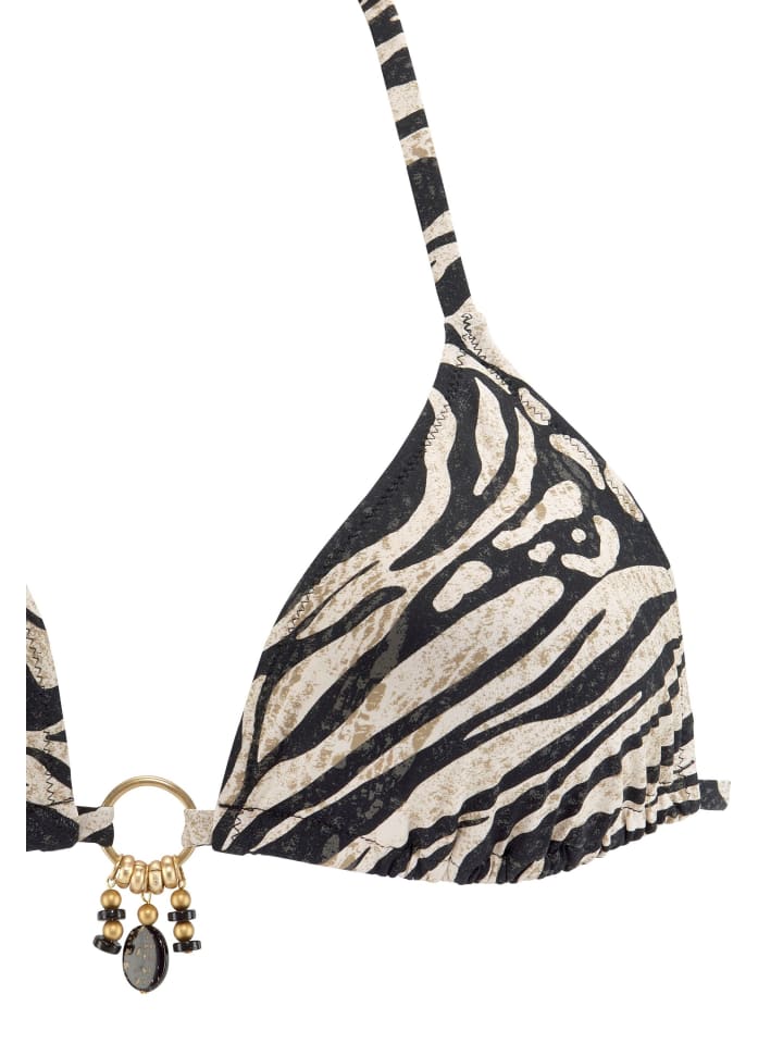 Bruno Banani Triangel-Bikini in braun-bedruckt günstig kaufen