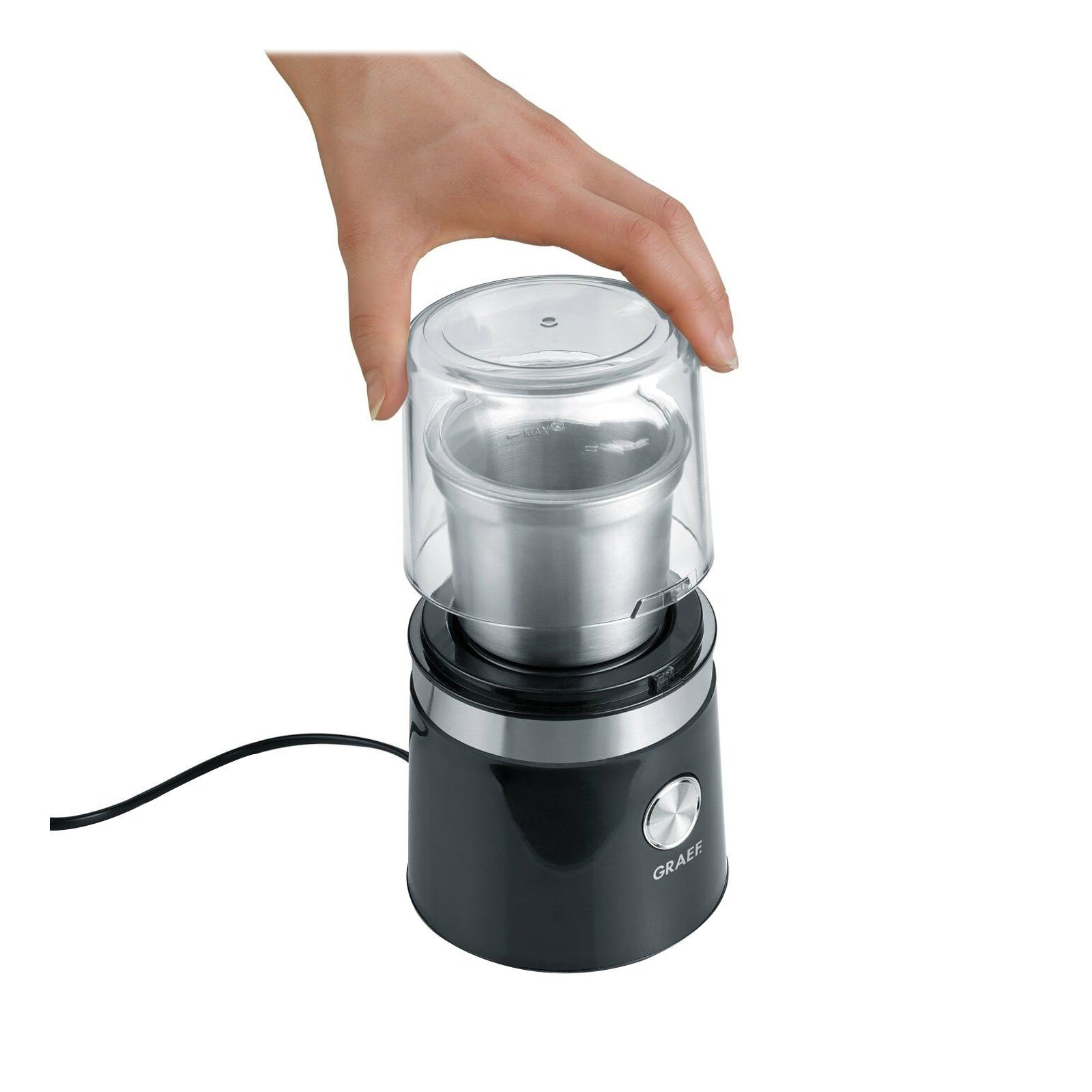 Graef Kaffeemühle CM 102 YOUNG LINE, 200 W, Behälter aus Edelstahl mit Deckel
