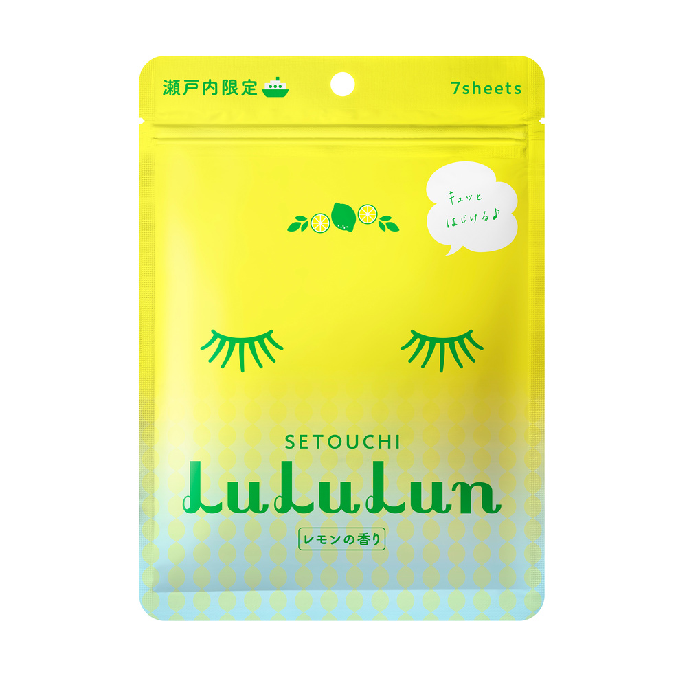 lululun Premium Setouchi Citron, Pack 7 masques Masque tissu facial