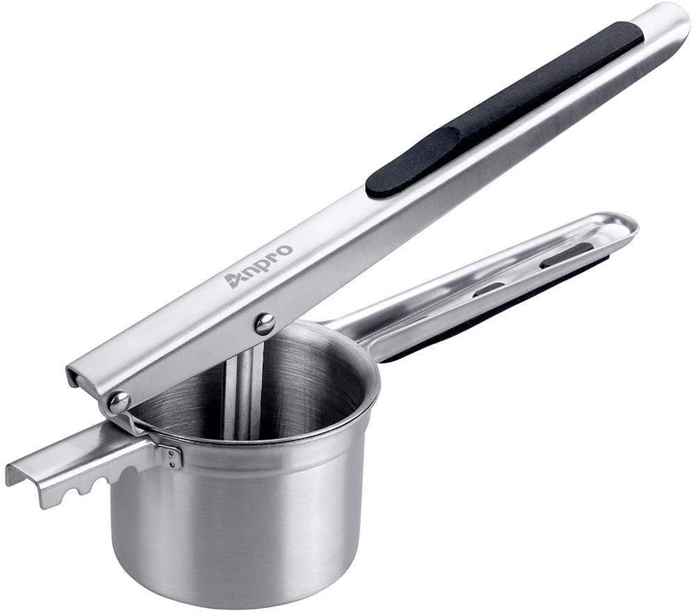 Anpro Kartoffelpresse Anpro Kartoffelpresse, Stampfer aus 304 Edelstahl, Edelstahl, Lochdurchmesser: 0,25cm
