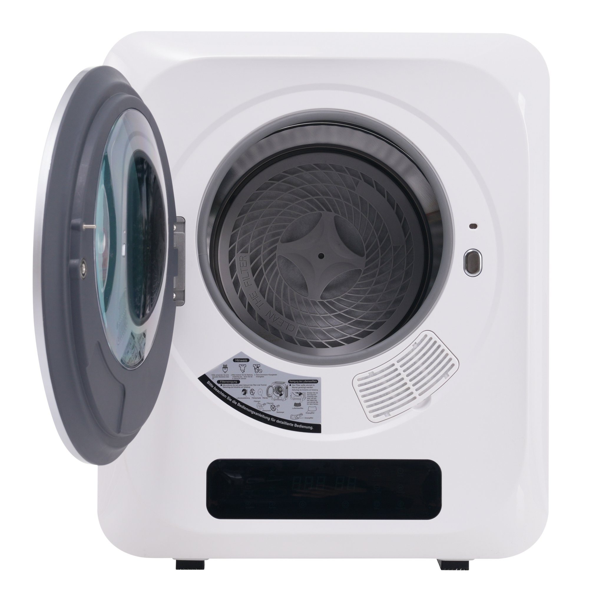 OKA Balkonwäschetrockner Abluft-Gastrockner, Edelstahltrockner, 2,5 kg, eigentlich max. 4 kg, 850 W, Multi-Filtration, 6 Funktionen. Überhitzungsschutz