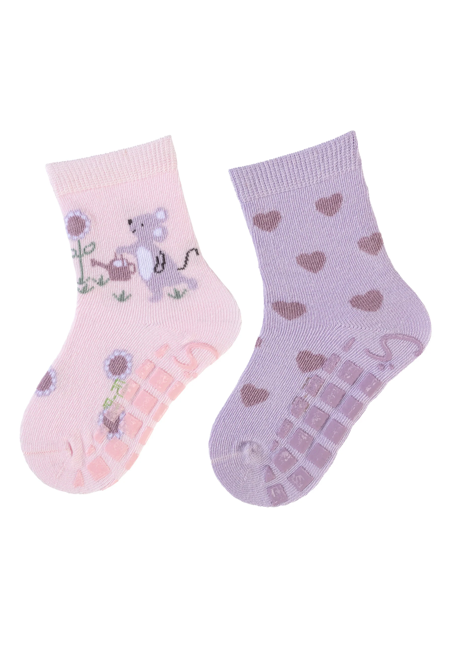 ABS Socken im 2er Pack mit Motiv Maus
