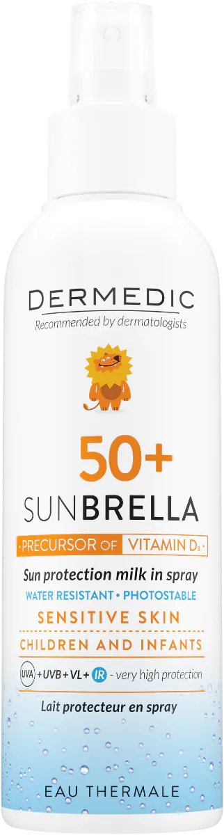 Дермедик Сунбрела бебе заштитно млеко у спреју SPF50+
