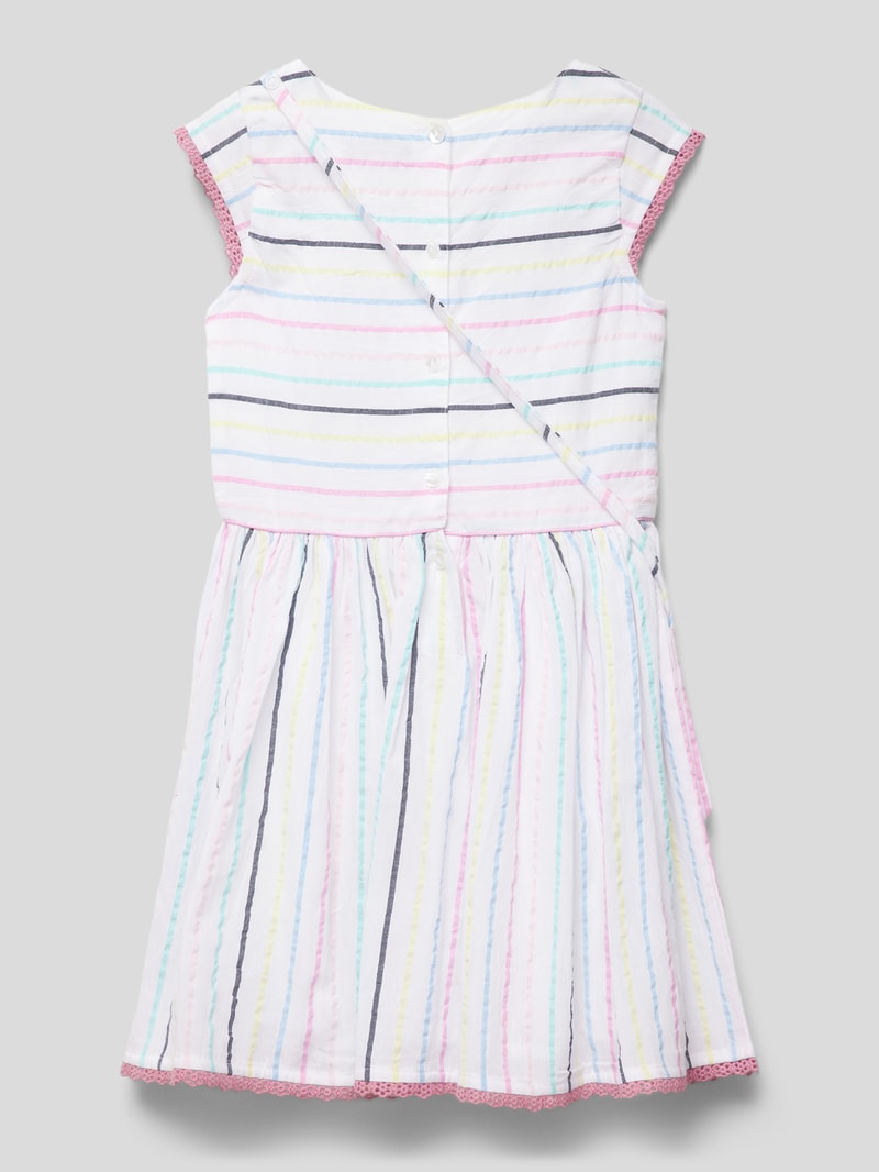 Minikleid mit Streifenmuster in weiß