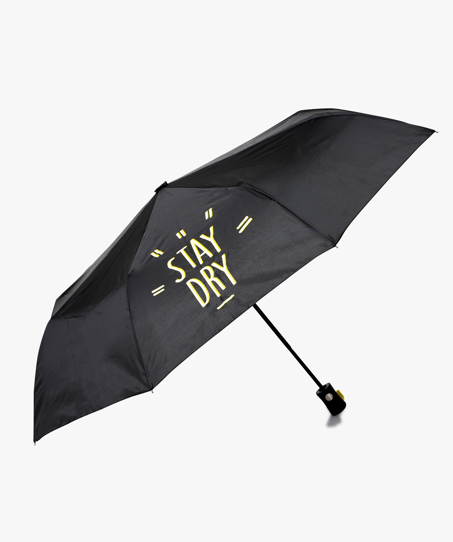 Parapluie pliant avec message noir | GEMO