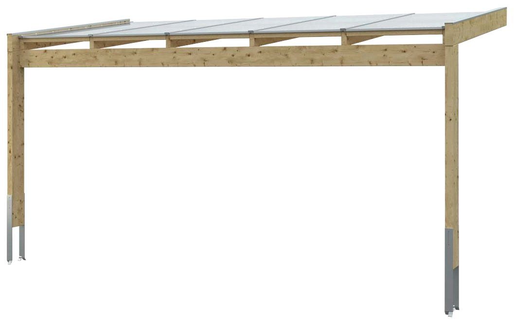 Skanholz Terrassendach Novara, BxT: 557x259 cm, Bedachung Doppelstegplatten, BxT: 557x259 cm