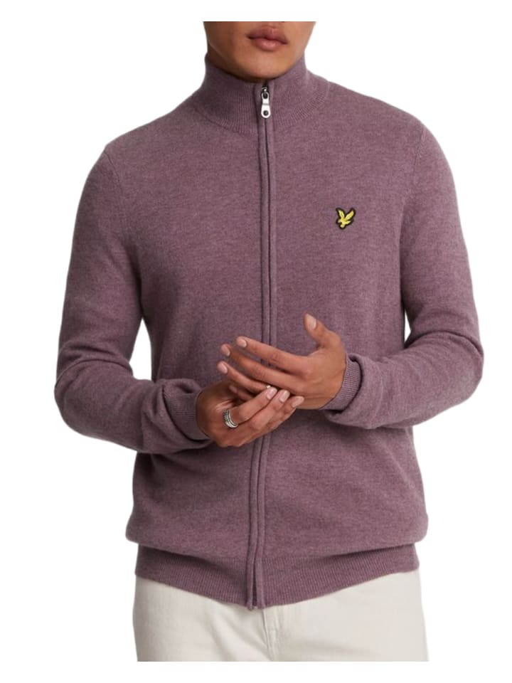 Lyle & Scott Cardigan in Meliertes Helllila günstig kaufen