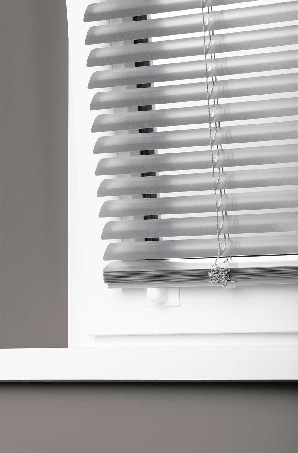 Jalousie LOUSIE, Jalousie alu, Edelstahl, B 140 x H 175 cm, mydeco, ohne Bohren