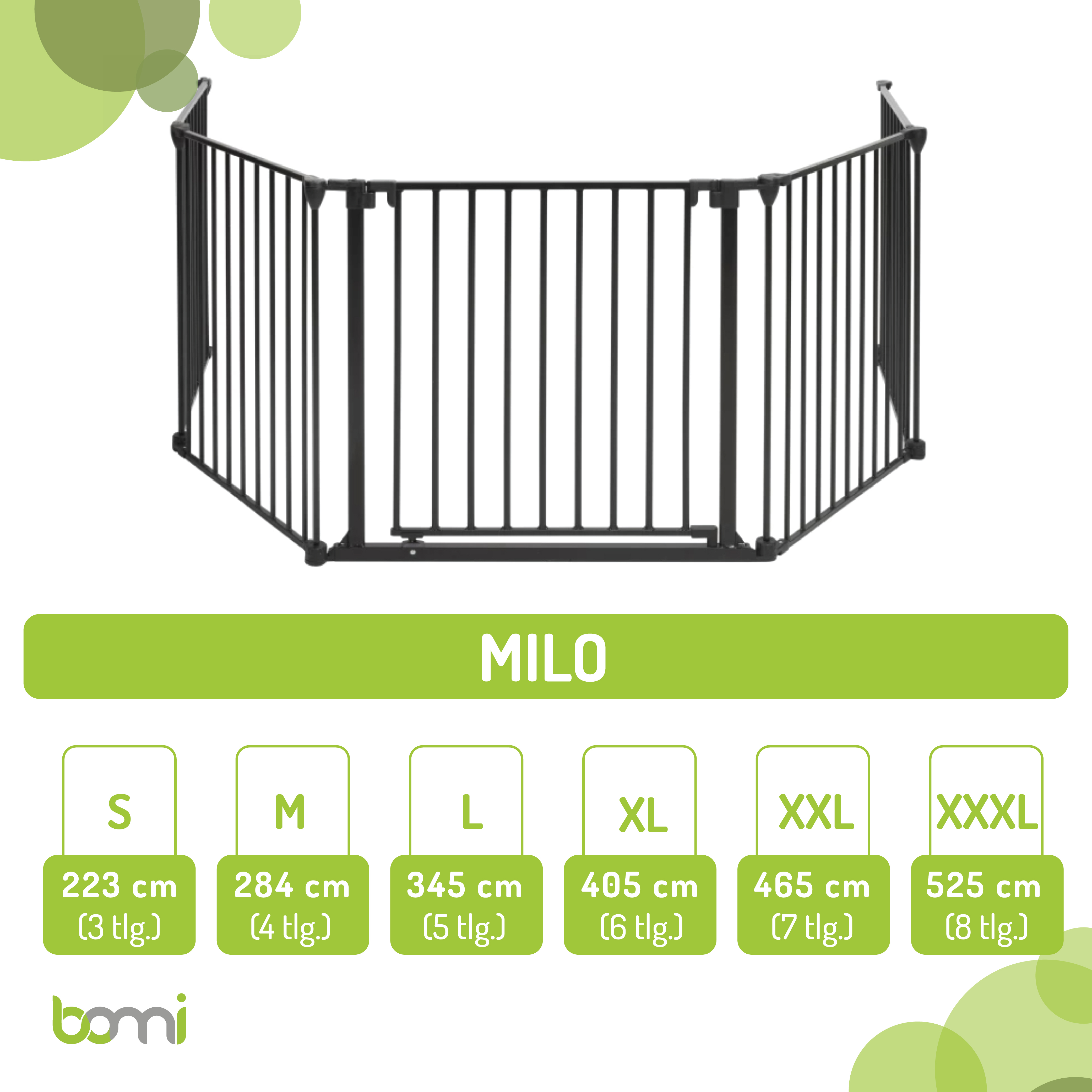 bomi Türschutzgitter & Hundeklappen bomi Absperrgitter Milo 223-525 cm XXXL