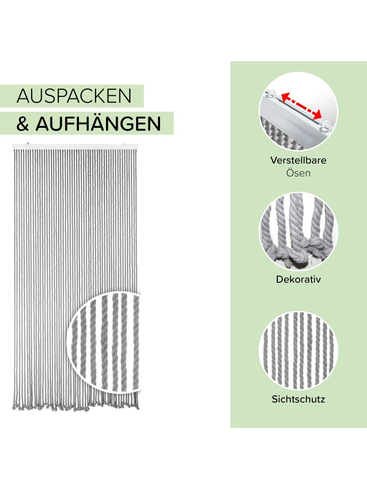 kobolo Vorhang LIVINGSTRAND in Grau günstig kaufen onesize