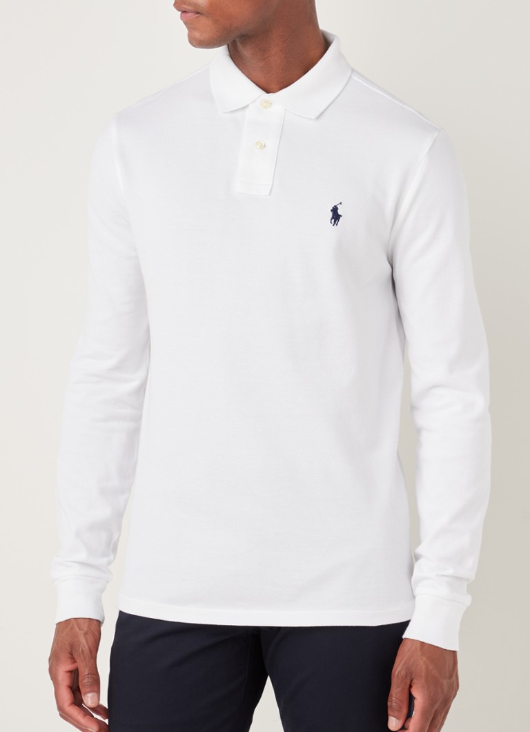 Ralph Lauren pieguļošs garroku polo krekls ar garām piedurknēm