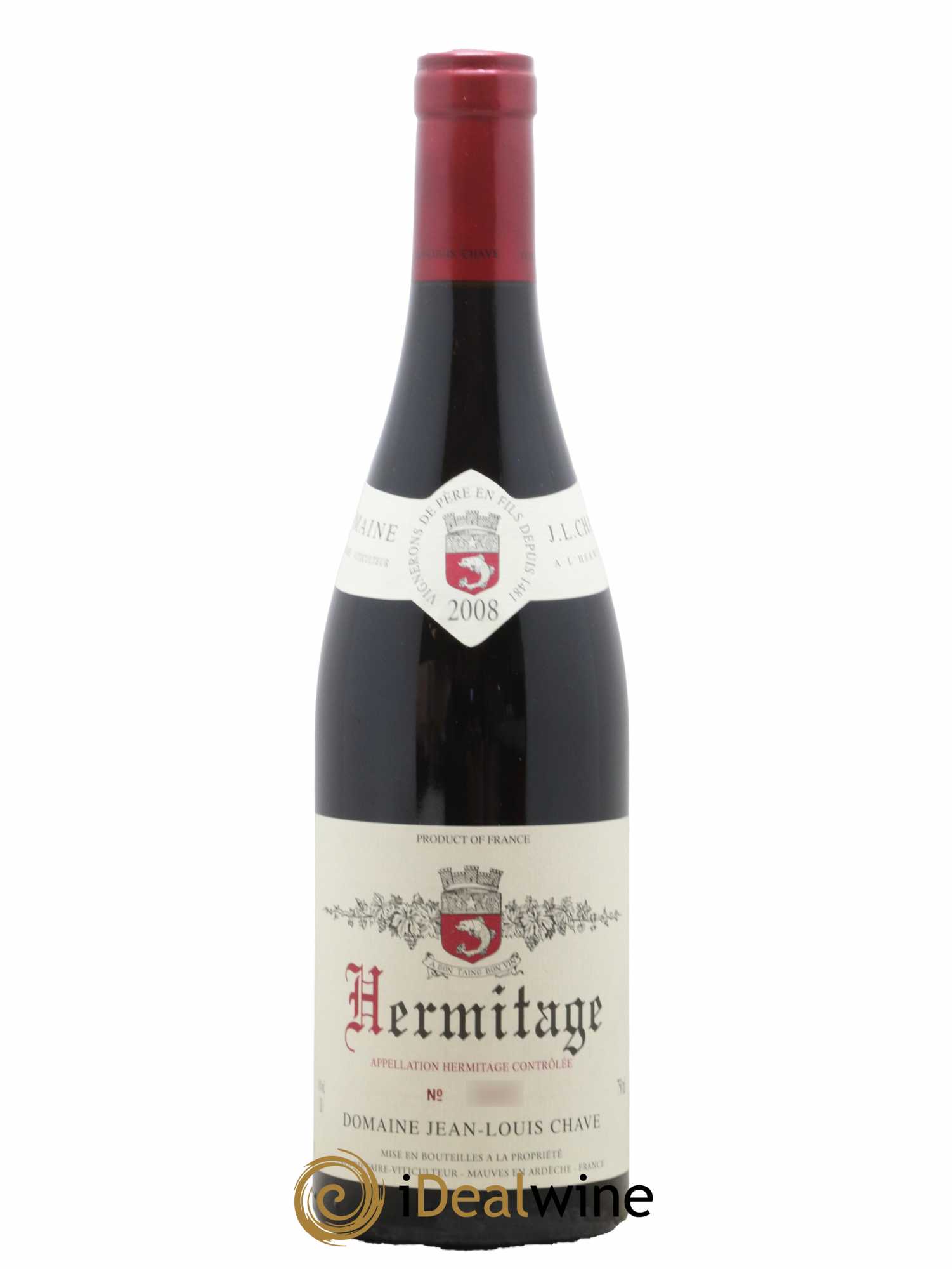 Hermitage Jean-Louis Chave  2008 - Lot de 1 Bouteille