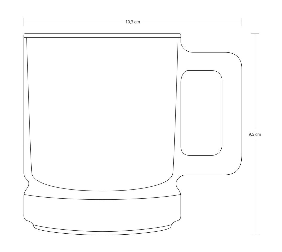 Pasabahce Gläser-Set 2er Elysia, Glas, Becher mit Quarzgriff Teeglas Set 2 Teilig 55432