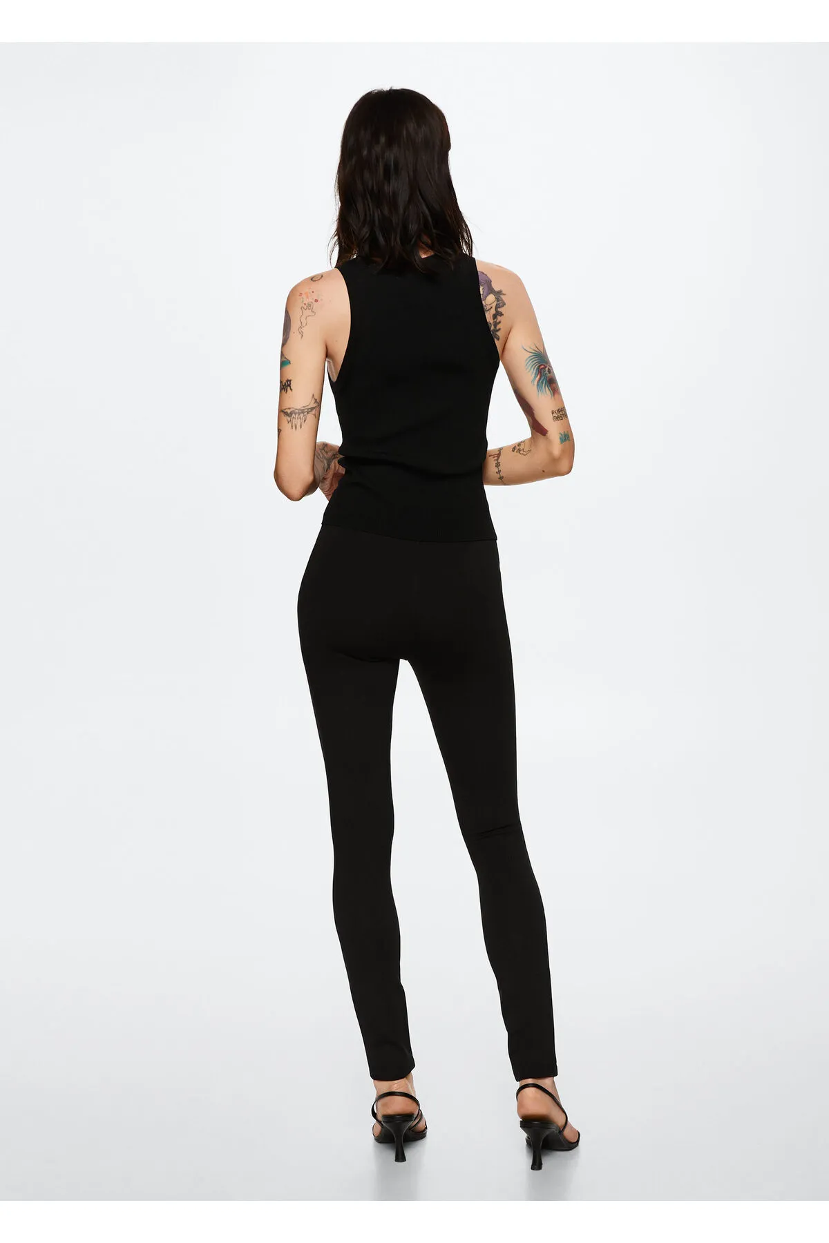 MANGO  Schwarze Damenstrumpfhose 37055824