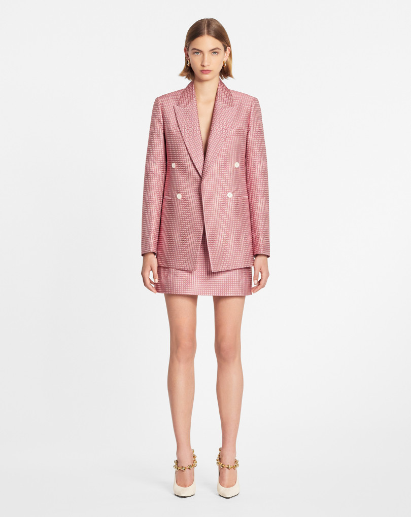 VESTE A DOUBLE BOUTONNAGE IMPRIMEE