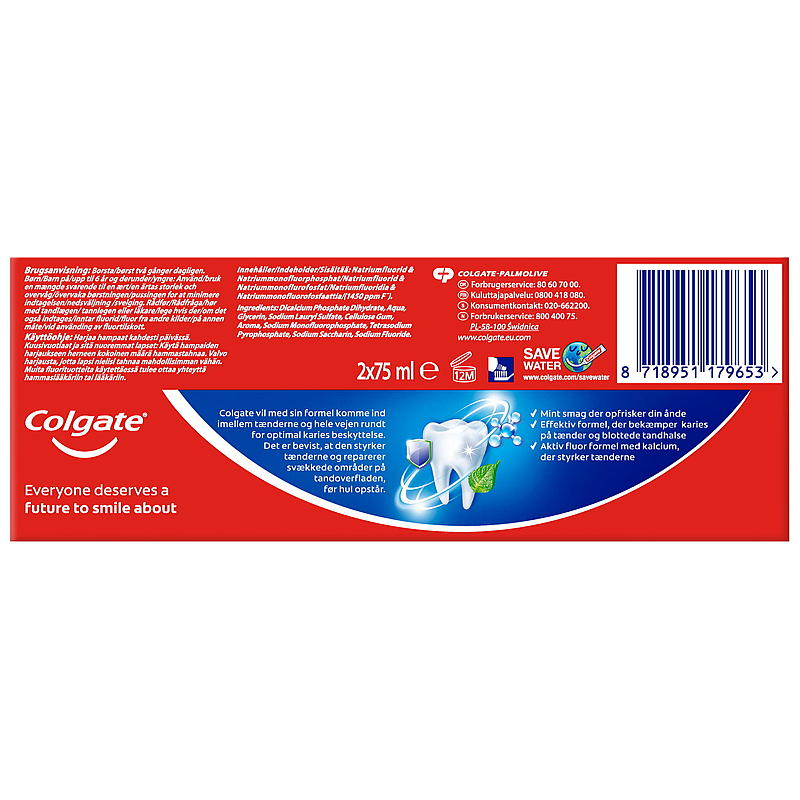 Colgate Tannkrem 2-pk Karies Kontroll Colgate
