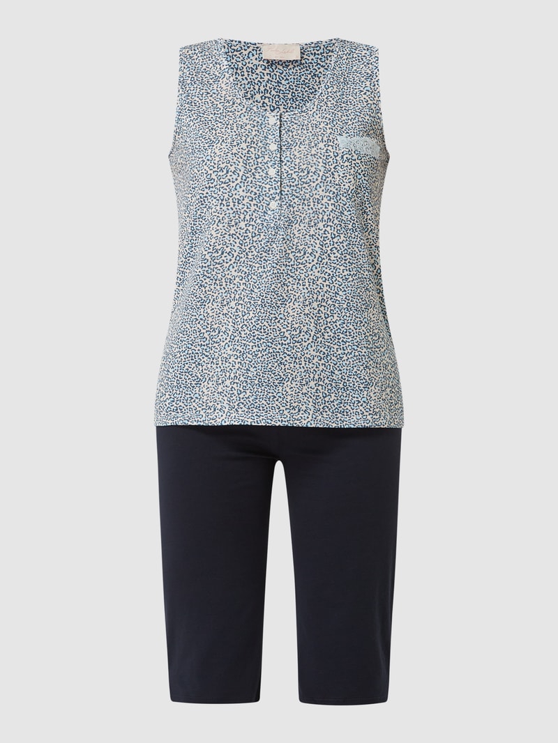 Pyjama aus Baumwolle in marineblau