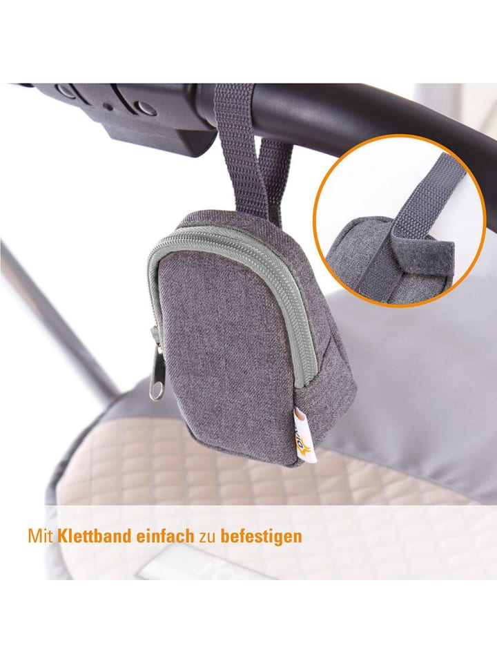 DIAGO Schnullertasche Deluxe - Grau in grau günstig kaufen onesize