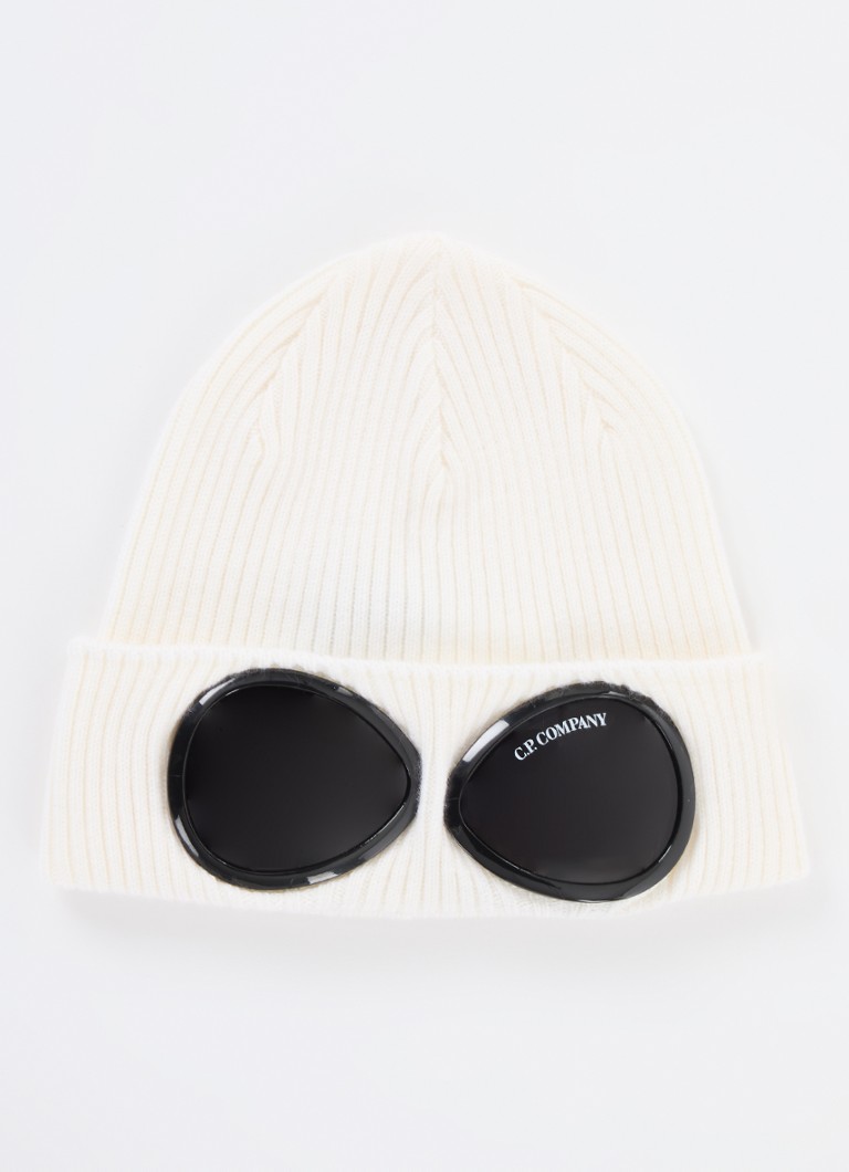 CP Company Rib-knitted wool hat with logo