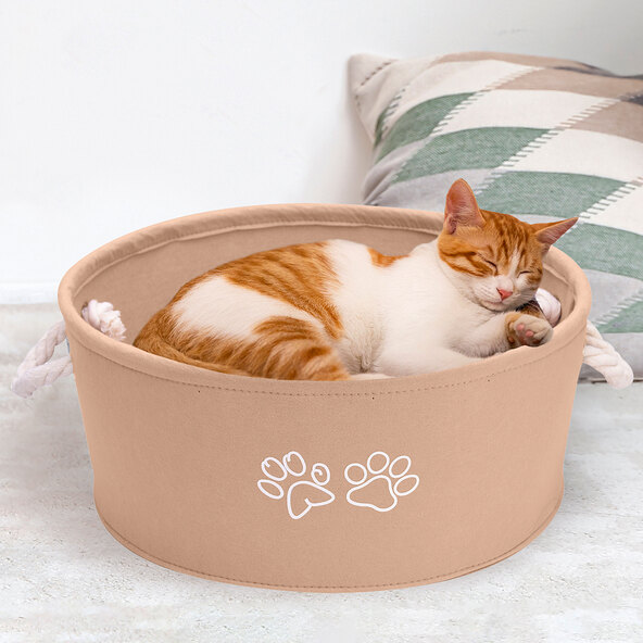 Katzenkorb, beige
