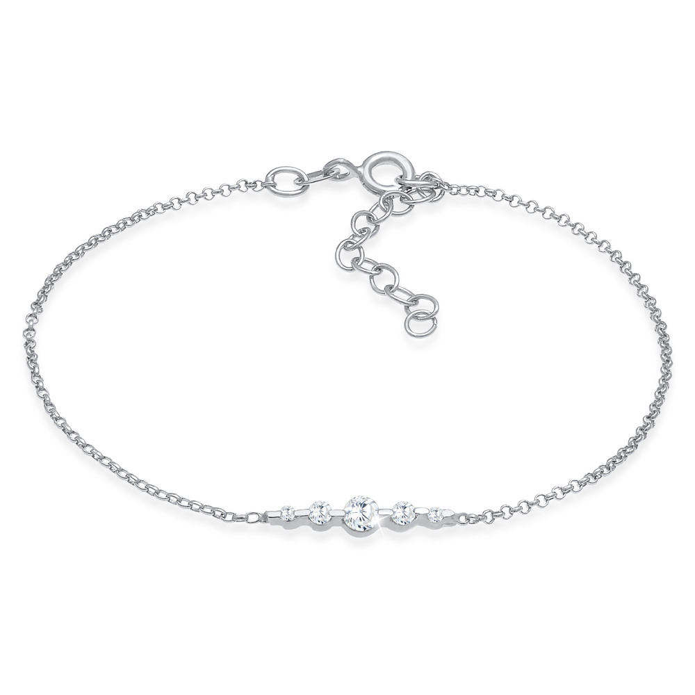 Elli Elli Bracelet Femmes Classique Étincelant Réglable avec Cristaux de Zirconium en  Bracelet