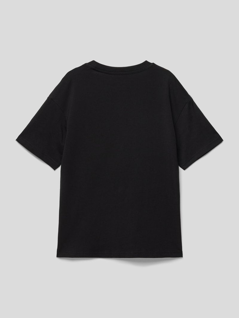 T-Shirt mit Label-Print Modell 'STAR' in schwarz