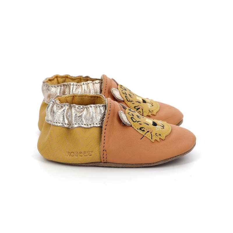Chaussons cuir tannage vegetal Leopardo