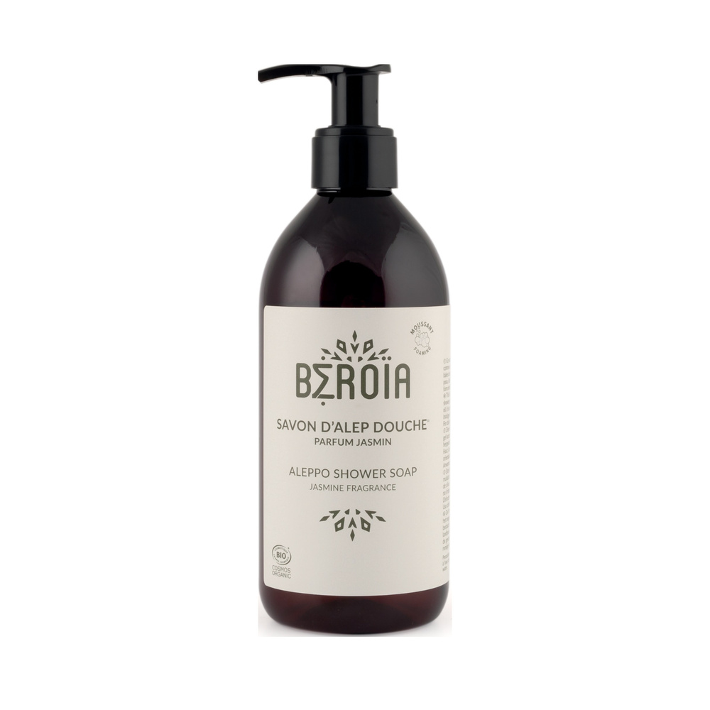 beroia Savon d'Alep douche parfumé au Jasmin 300ml Savon liquide