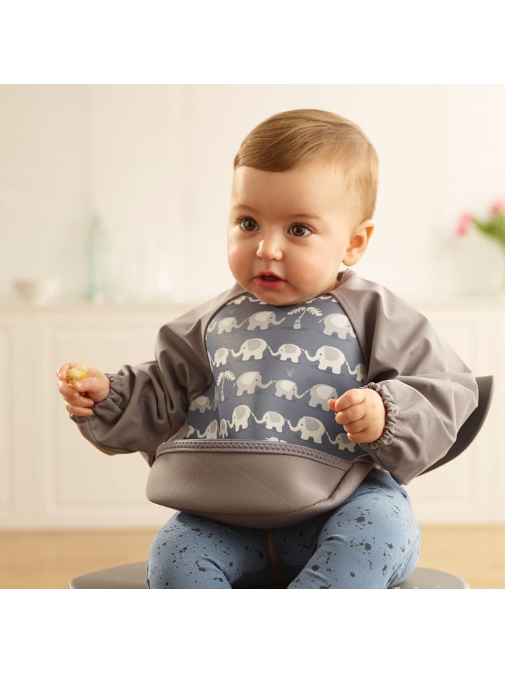 Bibetta Lätzchen mit Raglanärmeln Neopren-Lätzchen Elefanten günstig kaufen onesize