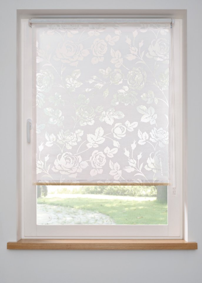 Ausbrenner Rollo mit Blumen-Motiv