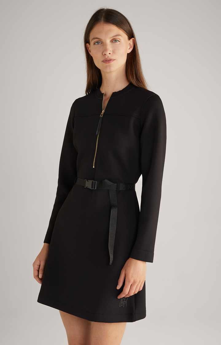 Sweat-Kleid in Schwarz
