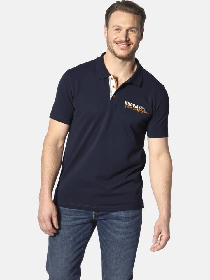 Jan Vanderstorm Poloshirt JAKOV in dunkelblau günstig kaufen