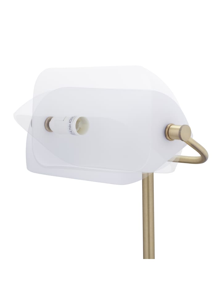 relaxdays Bankerlampe in Weiß/ Messing -  (B)26 x (H)33 x (T)20 cm günstig kaufen onesize